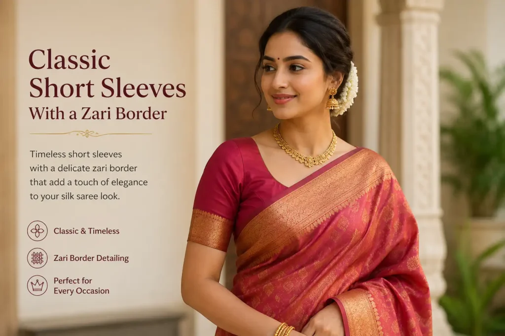 Classic Short Sleeves With a Zari Border