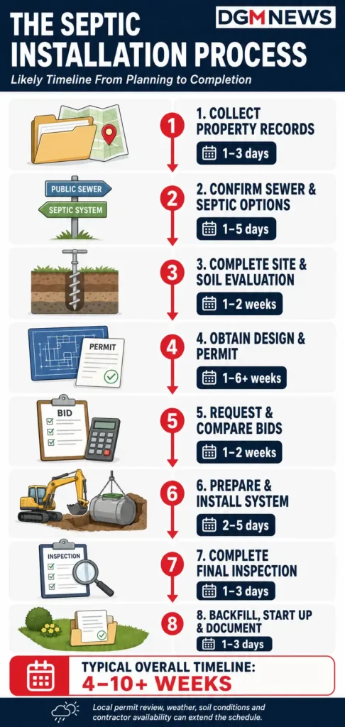 The Septic Installation Process and Likely Timeline